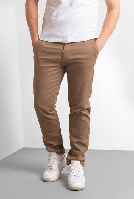 Mens Grey Regular Fit Chino Trouser