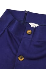 Button-Trimmed Pleated Mini Skirt