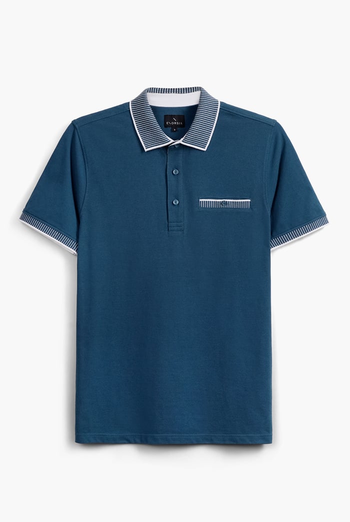 Men's Bird Eye Collar Polo Shirt