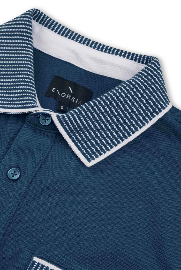 Men's Bird Eye Collar Polo Shirt
