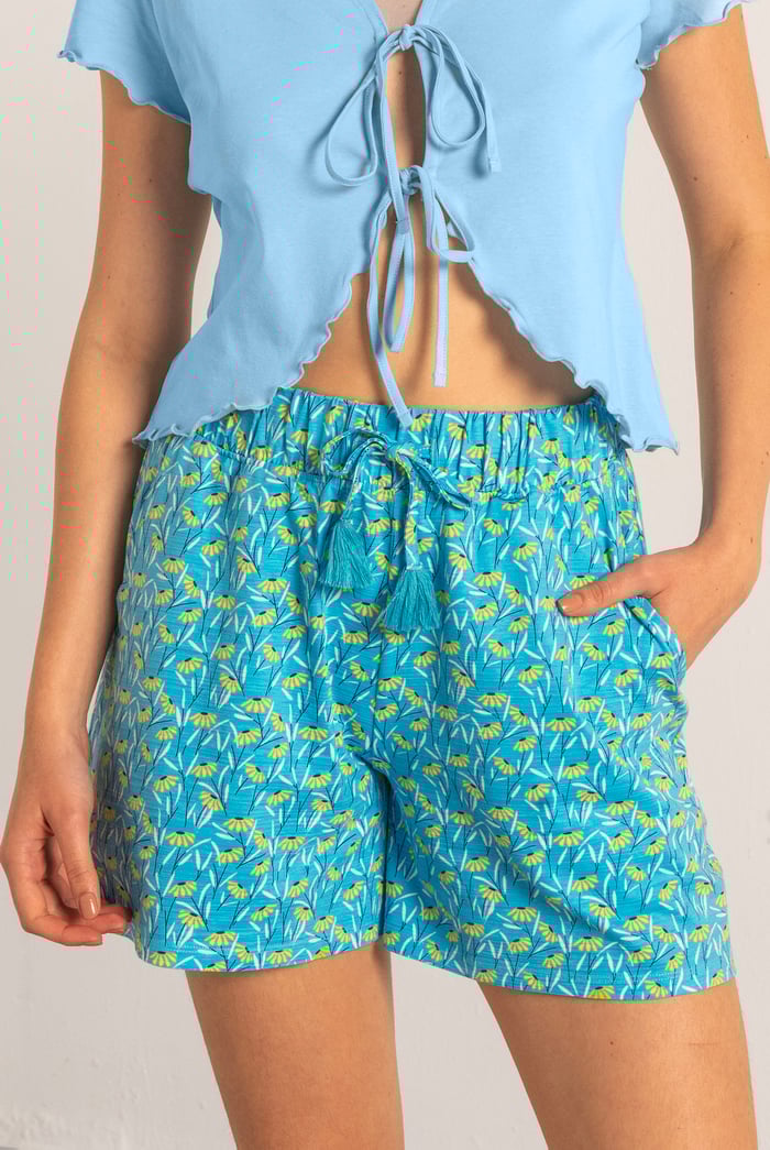 Womens Floral Printed Shorts
