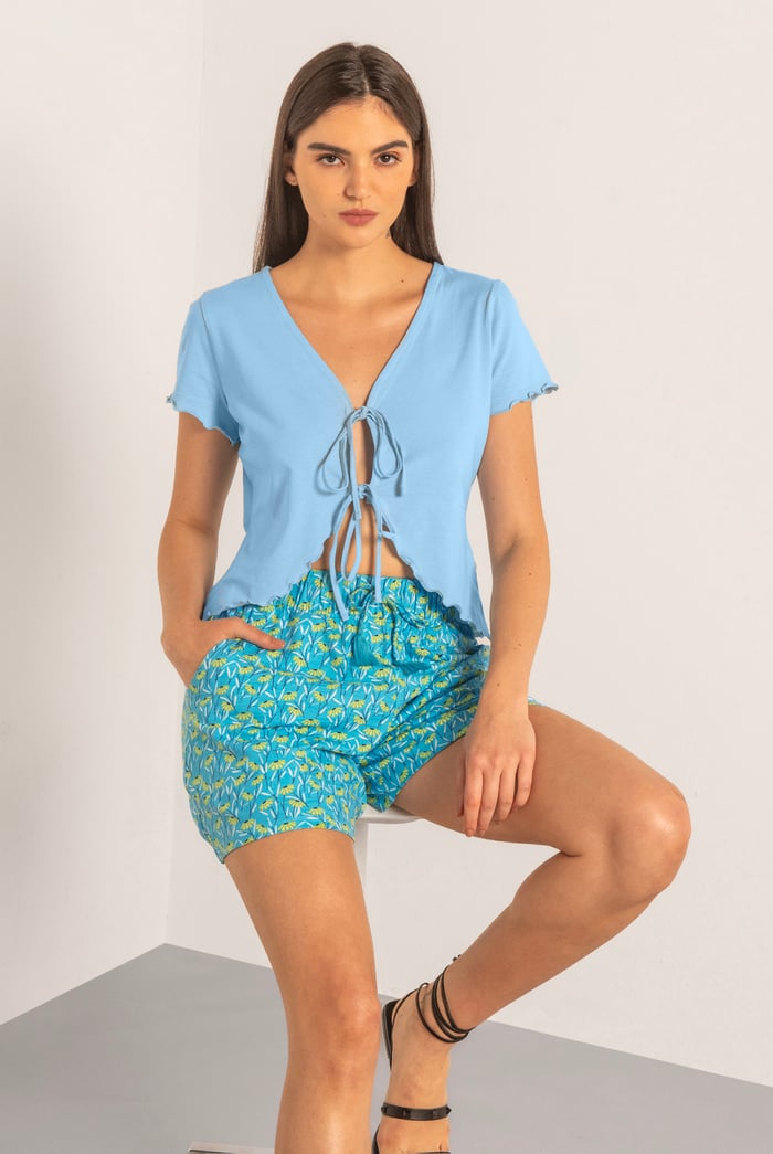Womens Floral Printed Shorts