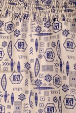 Smocked High-Waisted Printed Shorts