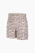 Smocked High-Waisted Printed Shorts