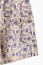 Smocked High-Waisted Printed Shorts