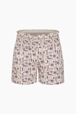 Smocked High-Waisted Printed Shorts