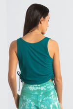 Ruched Rib Vest Tank Top
