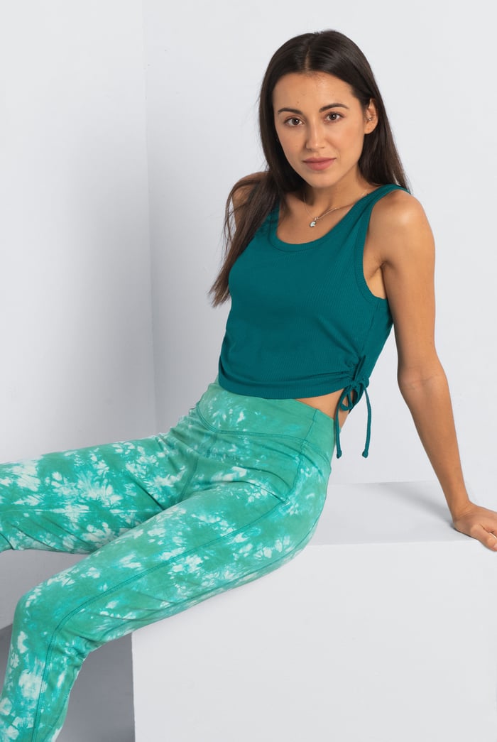 Ruched Rib Vest Tank Top