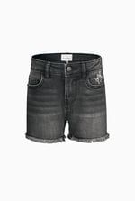 Girls Frayed Hem Embroidered Shorts(2/3yrs-8/9yrs)