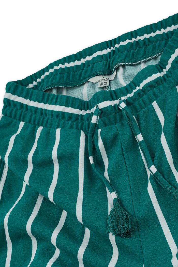 Striped Flare pant with Strappy Top Set