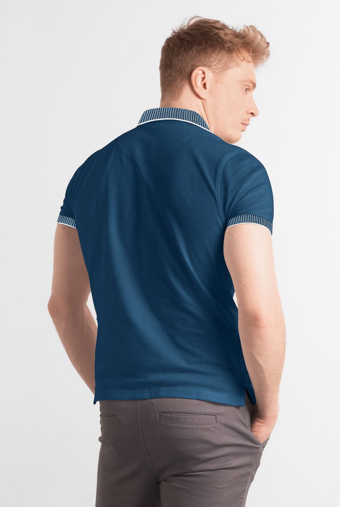 Men's Bird Eye Collar Polo Shirt