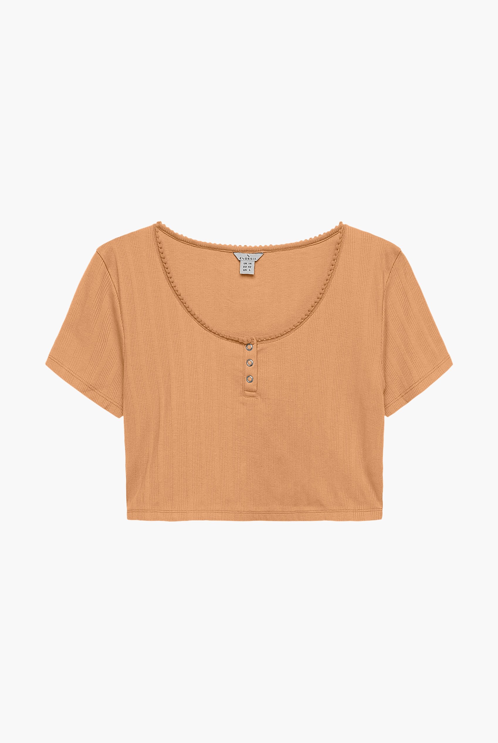 Snap Button Details Crop Tank Top
