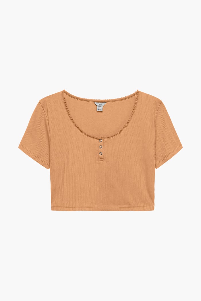 Snap Button Details Crop Tank Top