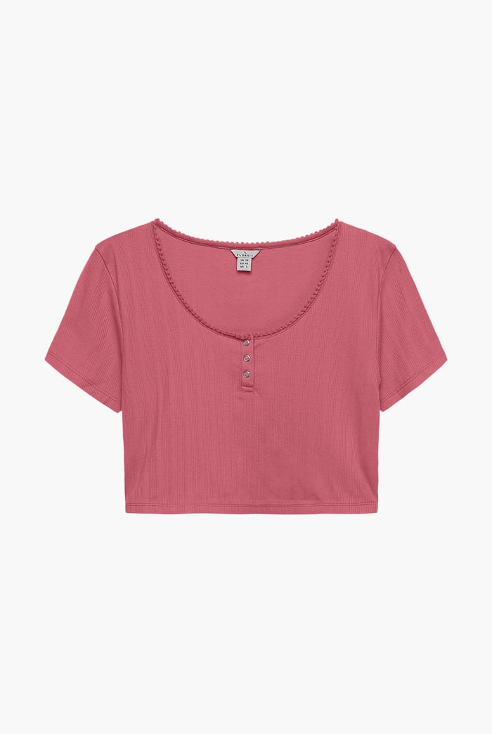 Snap Button Details Crop Tank Top