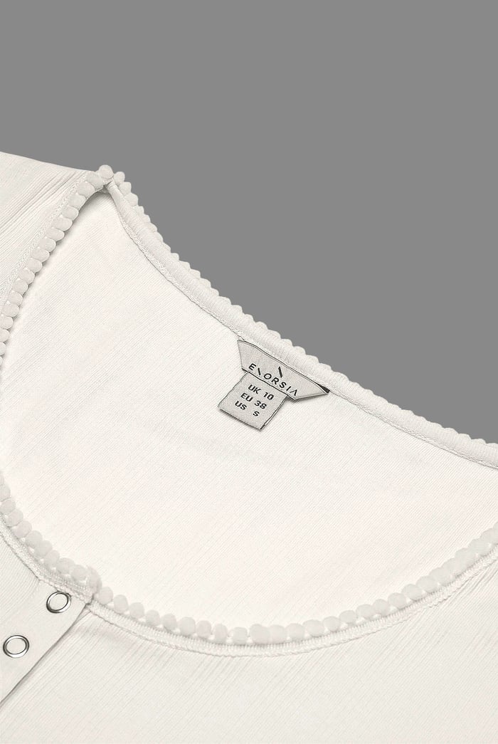 Snap Button Details Crop Tank Top