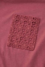 Lace Pocket V-Neck Tee
