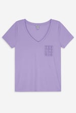 Lace Pocket V-Neck Tee