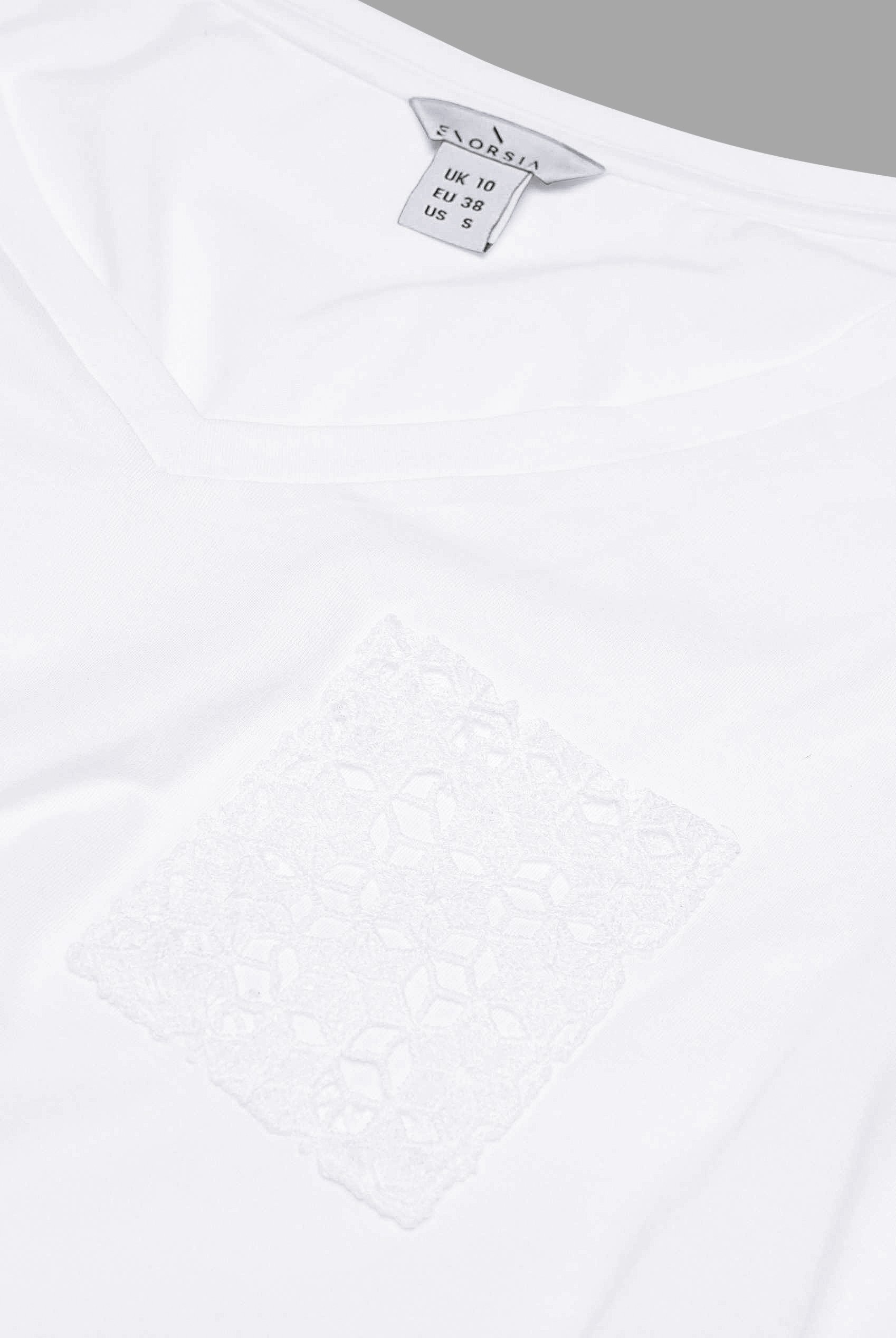 Lace Pocket V-Neck Tee