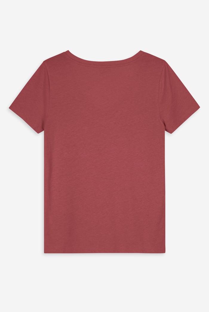 Lace Pocket V-Neck Tee