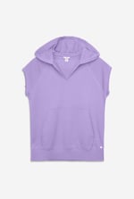 Sleeveless Raw Edge Hoodie