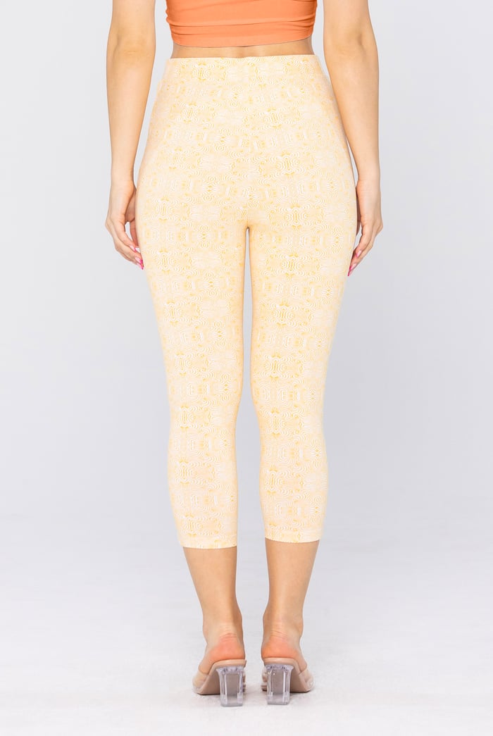 Bee Printed Cropped Leggings
