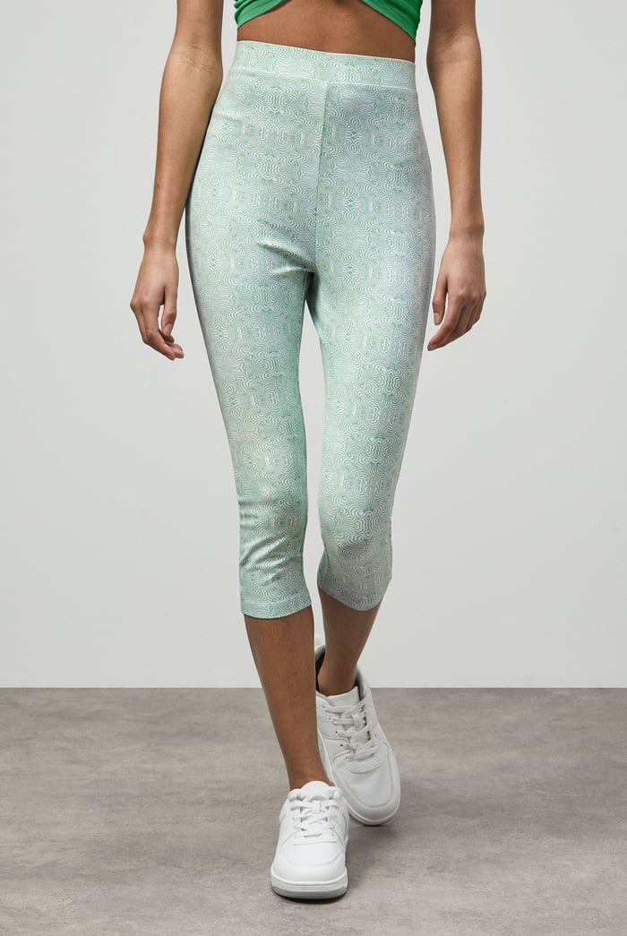 Bee Printed Cropped Leggings