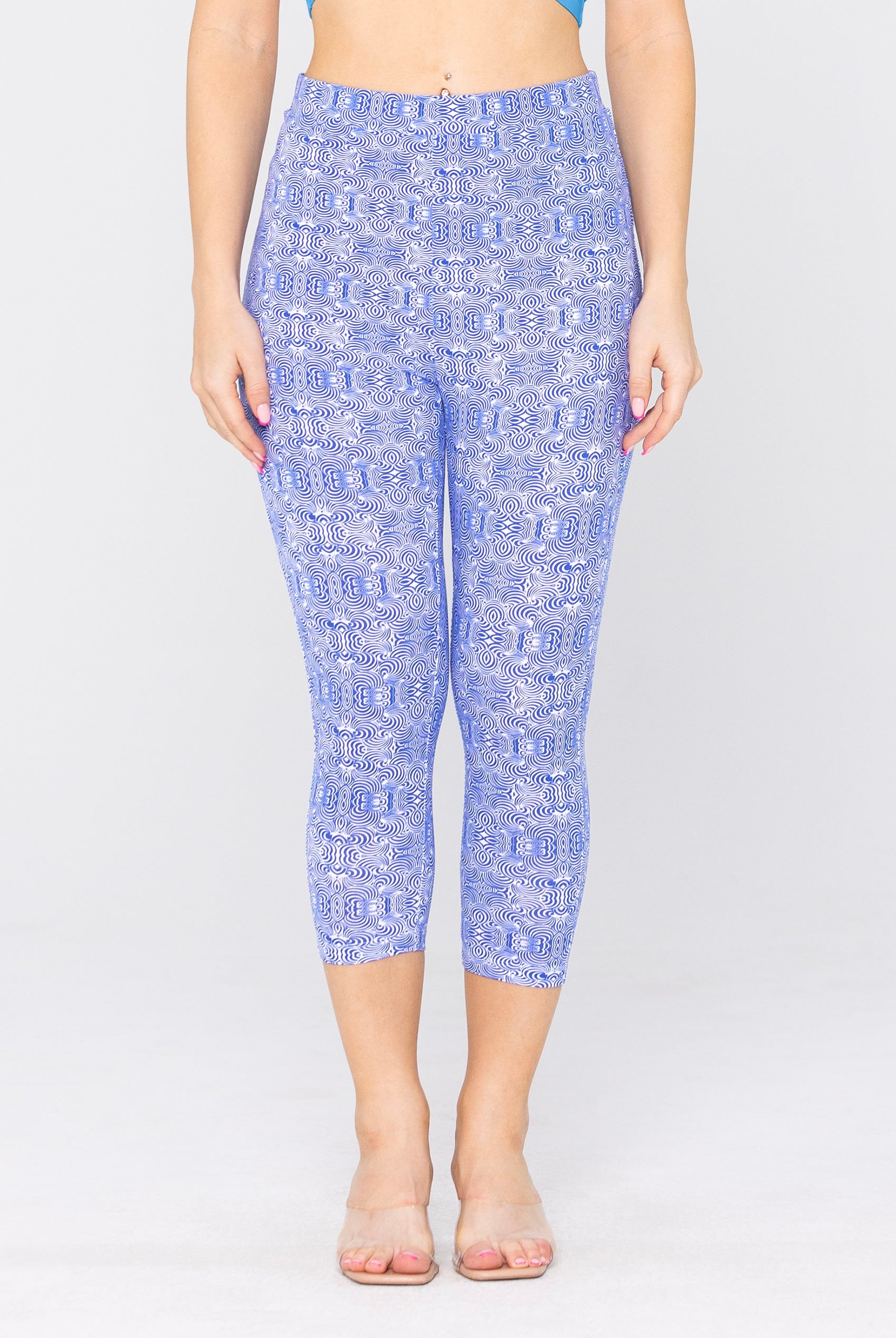 Bee Printed Cropped Leggings