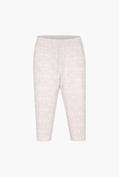 Cream Bee Printed Cropped Leggings