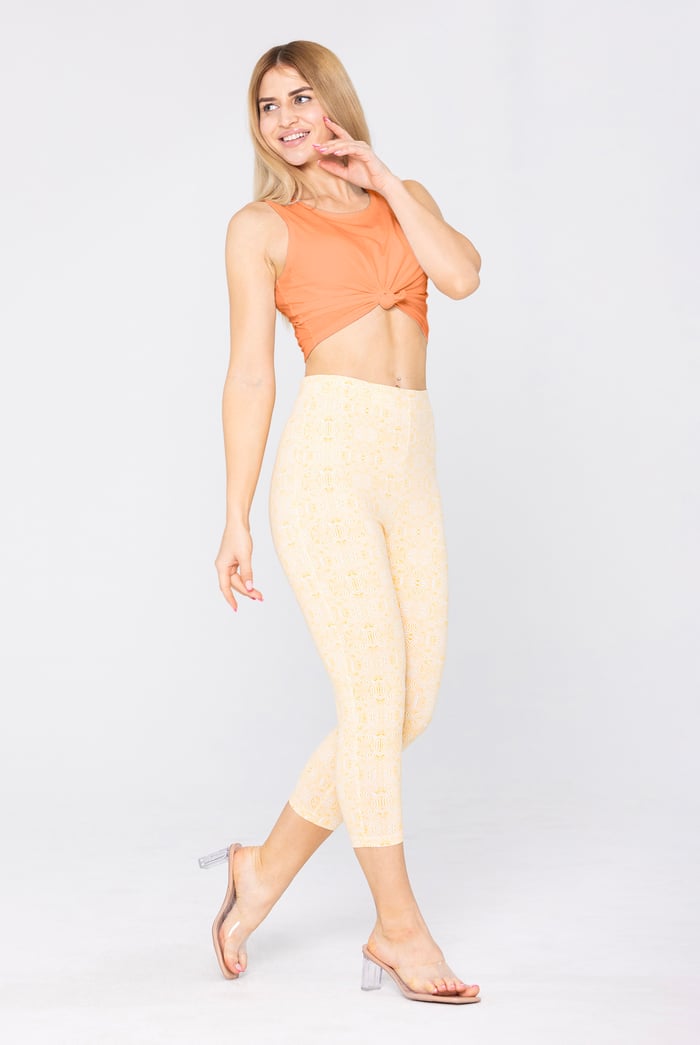 Bee Printed Cropped Leggings