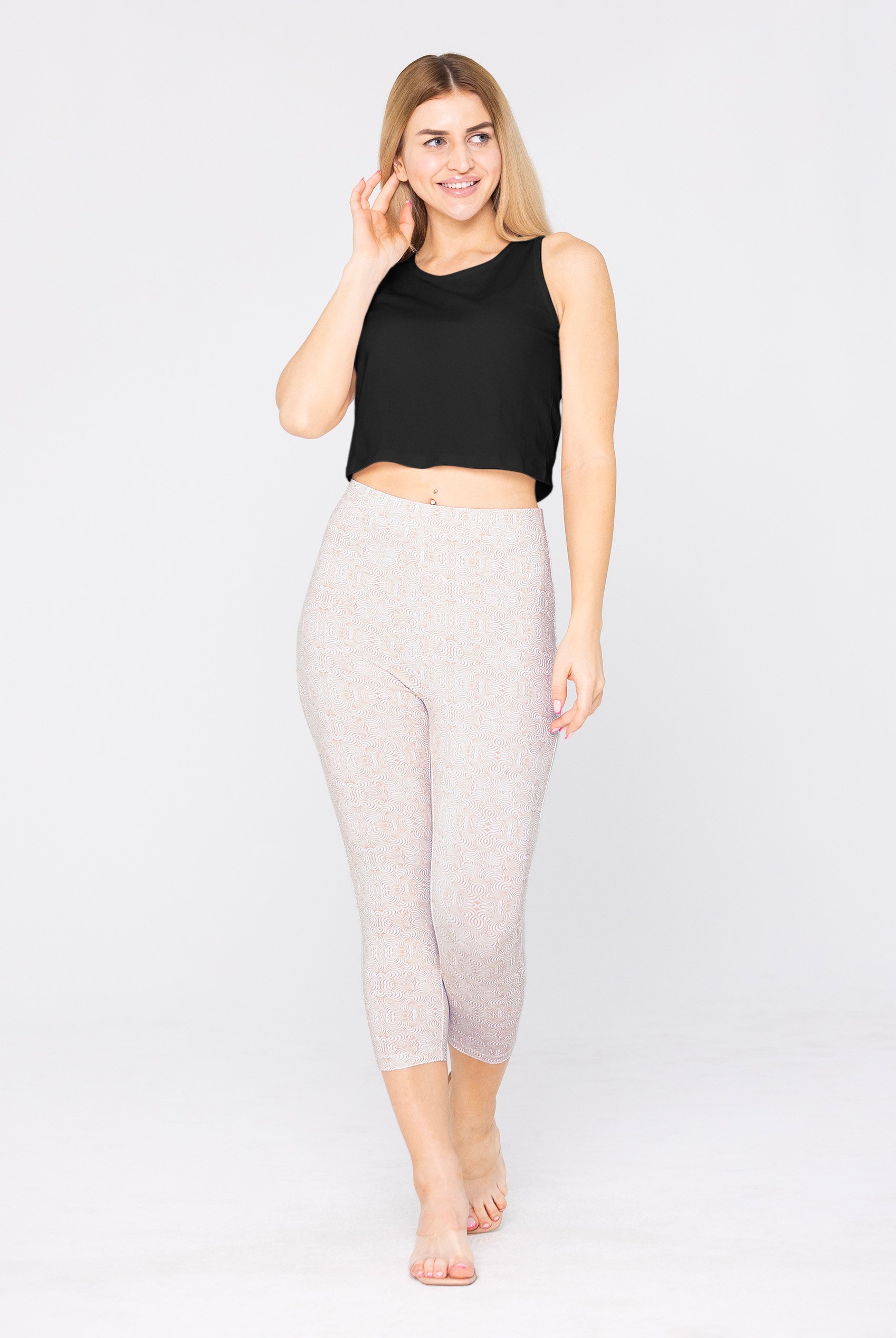Bee Printed Cropped Leggings