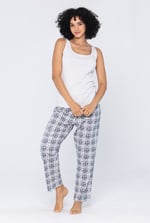 Geo Print Wide Leg Pyjamas