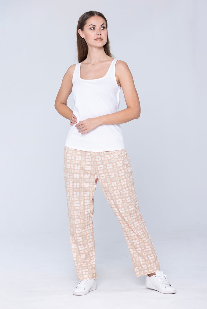 Geo Print Wide Leg Pyjamas