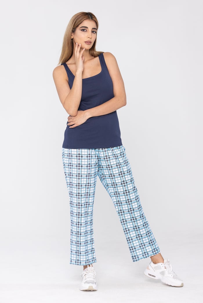 Geo Print Wide Leg Pyjamas
