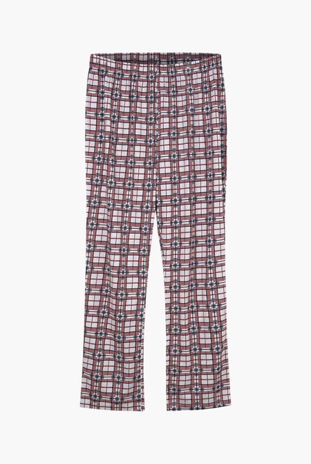 Brown Geo Print Wide Leg Pyjamas
