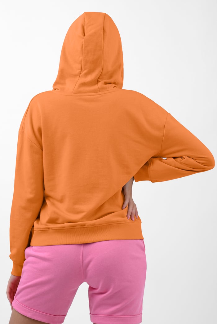 Womens V-Neck Drop Shoulder Hoodie