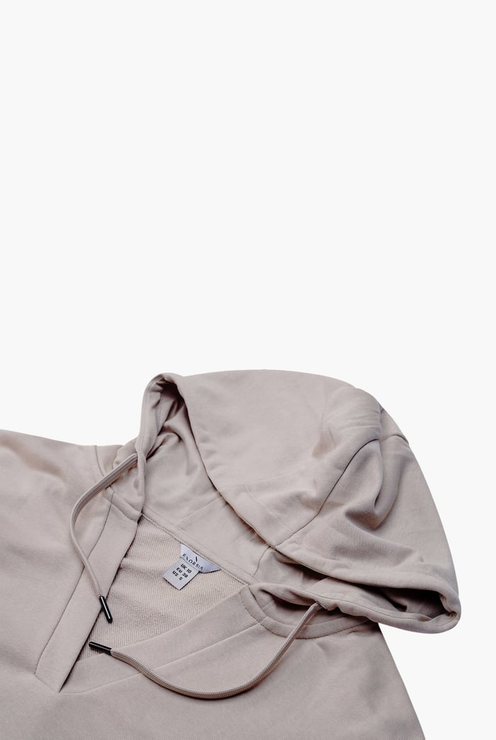 Womens V-Neck Drop Shoulder Hoodie