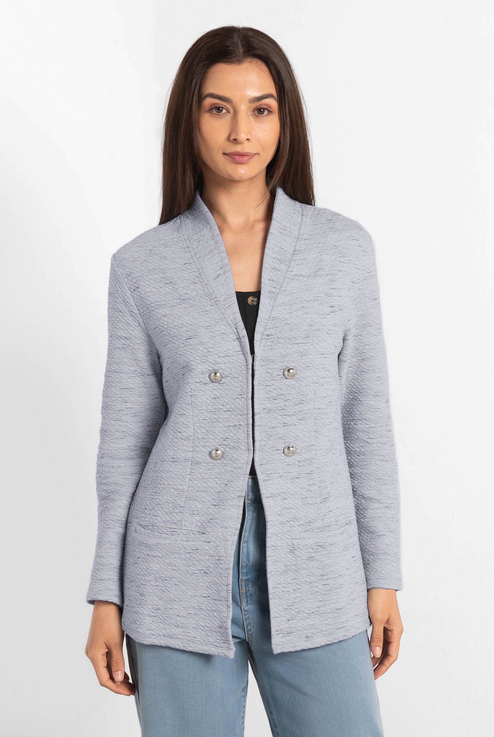 Womens Slim Fit Knit Jacket
