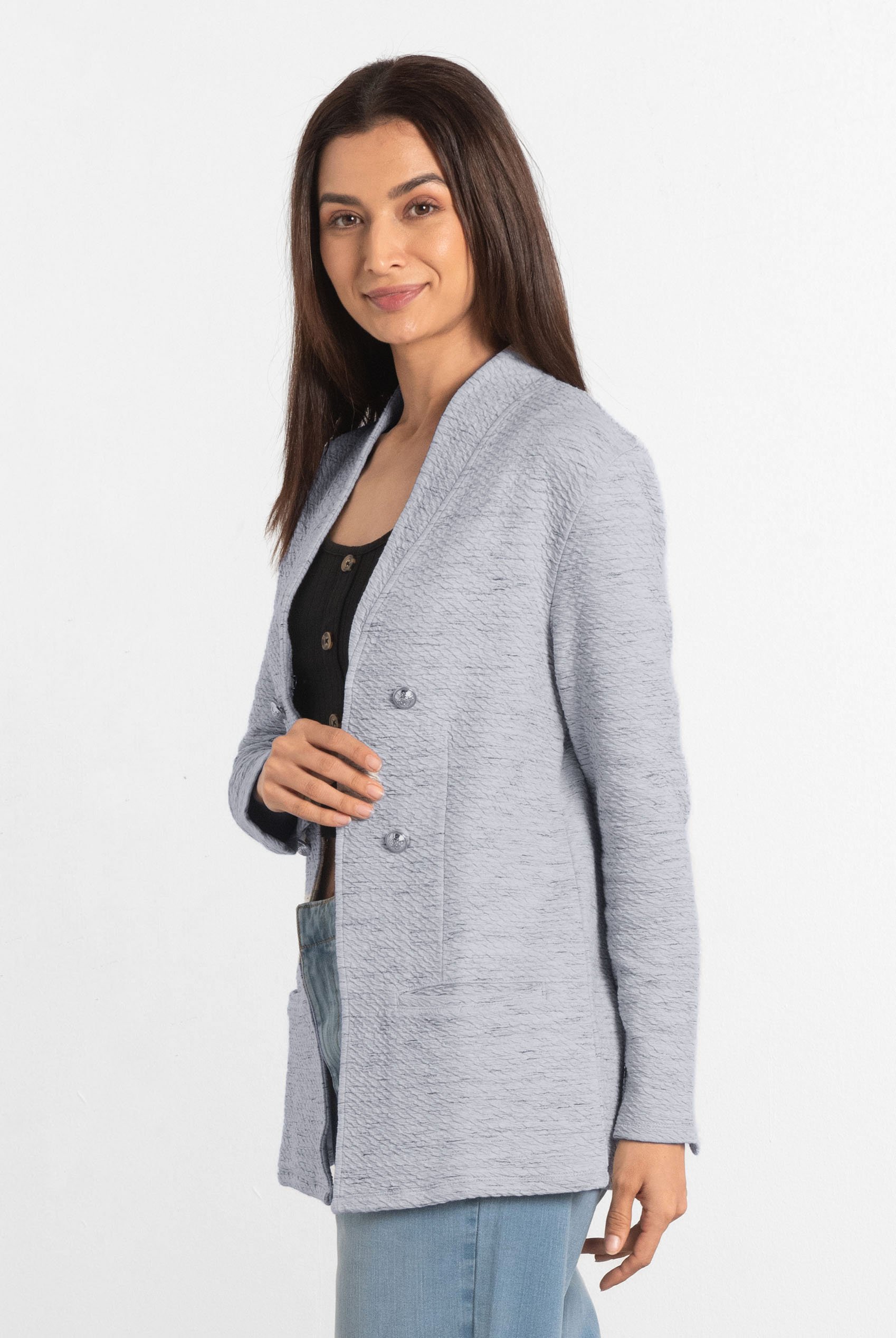 Womens Slim Fit Knit Jacket