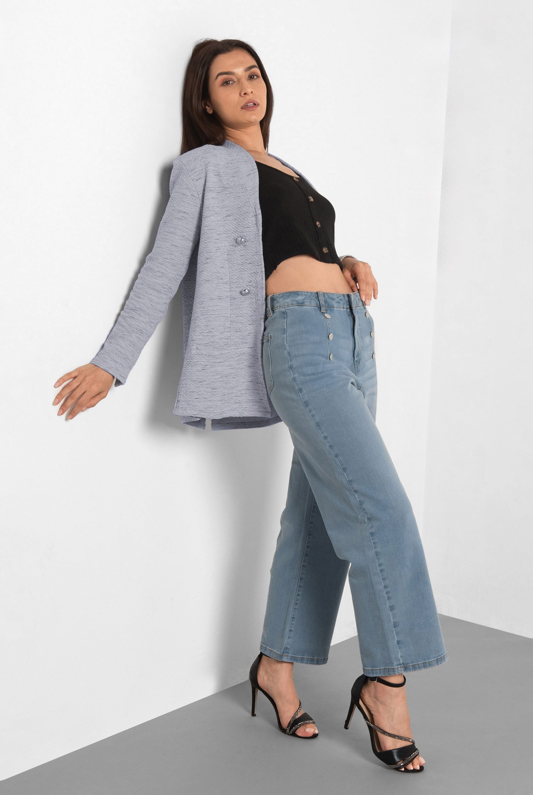 Womens Slim Fit Knit Jacket