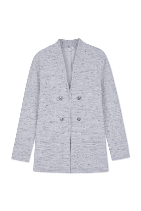 Womens Pink Slim Fit Knit Jacket