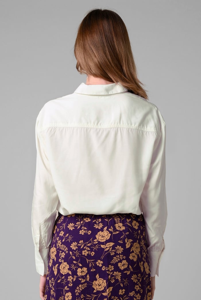 Tie-Cuff LS Viscose Shirt