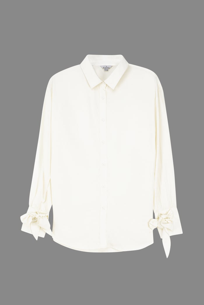 Tie-Cuff LS Viscose Shirt
