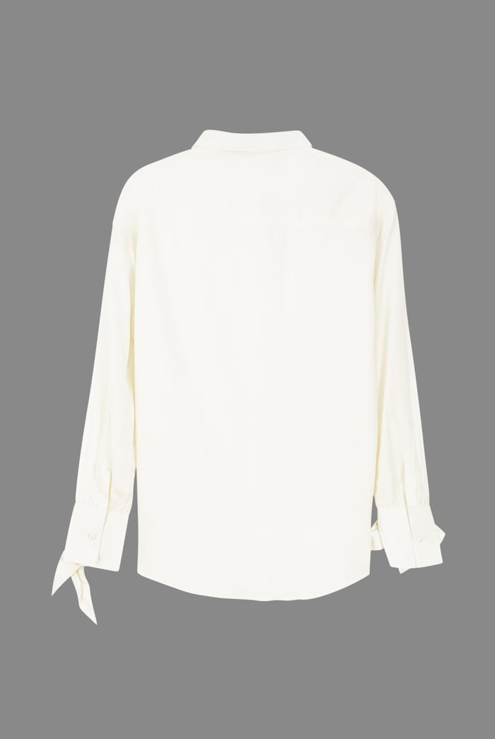 Tie-Cuff LS Viscose Shirt