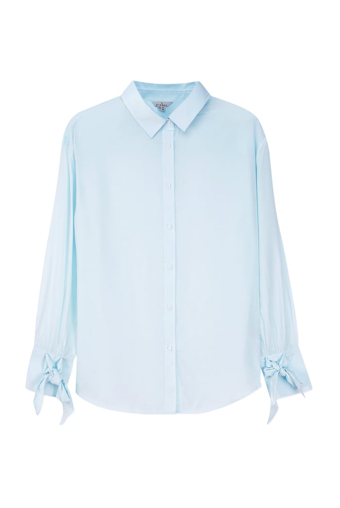 Tie-Cuff LS Viscose Shirt