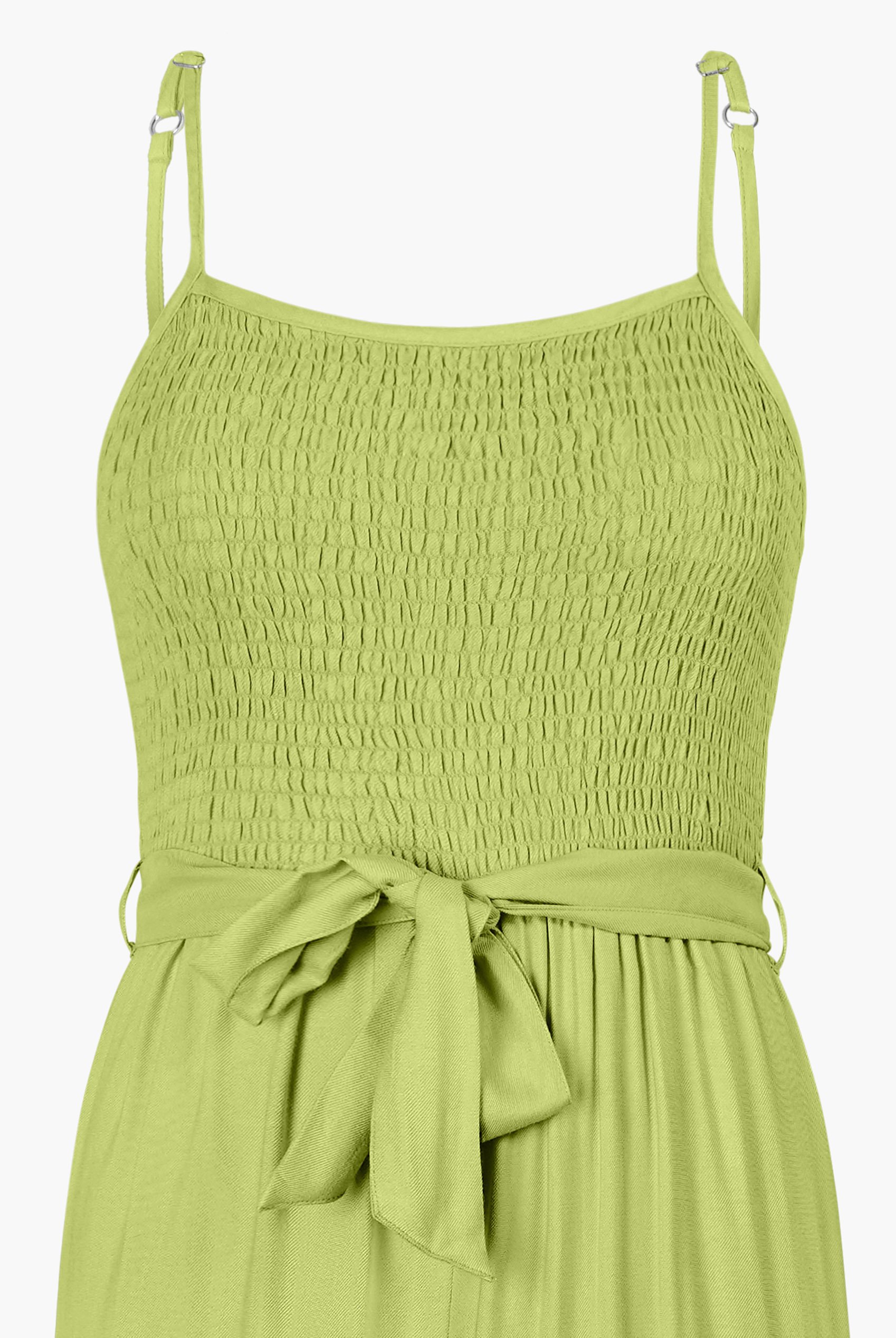 Belted Solid Jumpsuit with a Shirred Silhouette