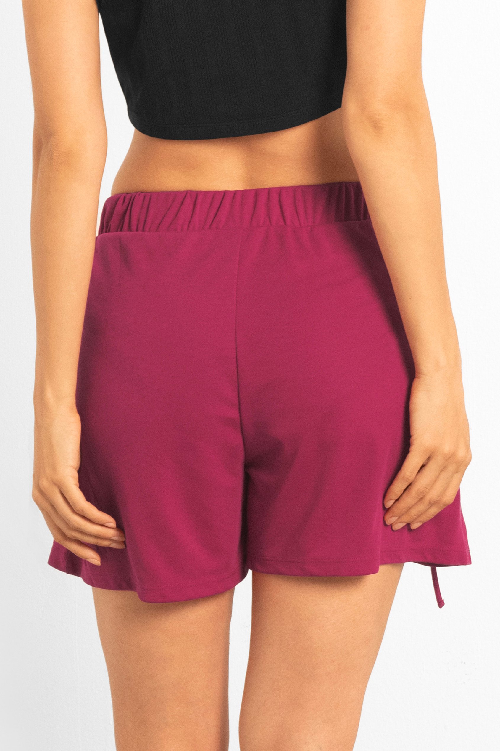 Womens Draw Cord Details Boxy Shorts