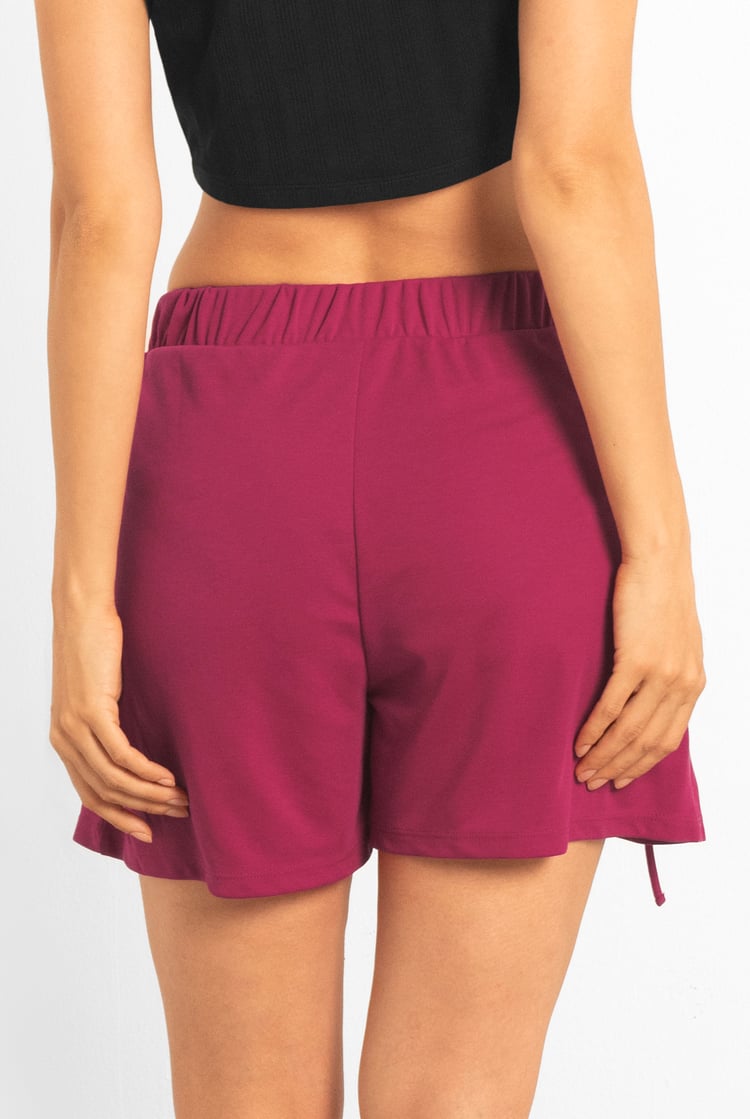 Womens Draw Cord Details Boxy Shorts