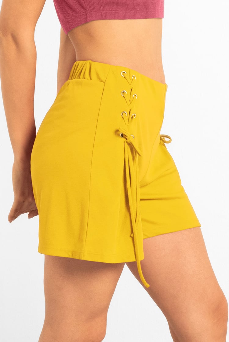 Womens Draw Cord Details Boxy Shorts