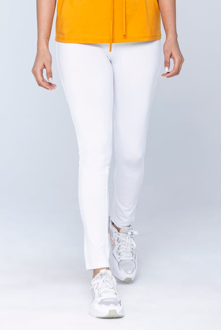 White Full length High Waist Leggings