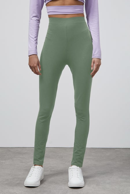 White Full length High Waist Leggings